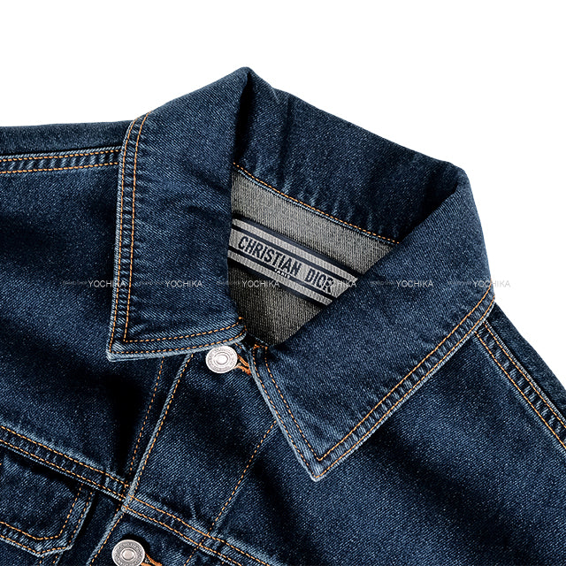 Dior Denim jacket Denim Couture French Sleeves with Side Slit Navy Cotton #44 412V19A3394[EXCELLENT][Authentic]