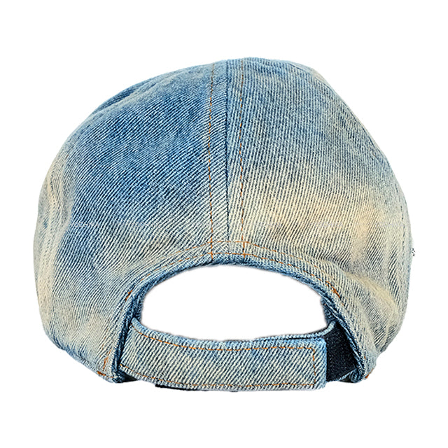 PRADA cap Baseball Triangle Logo Lightblue Denim #L 2HC27412K1[EXCELLENT][Authentic]