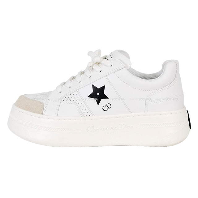 [Pre-loved] Dior sneakers Dior Star Platform Blanc (White) Calfskin/Suede Calfskin #36.5 KCK413CLD_S19W[LIKE NEW][Authentic]