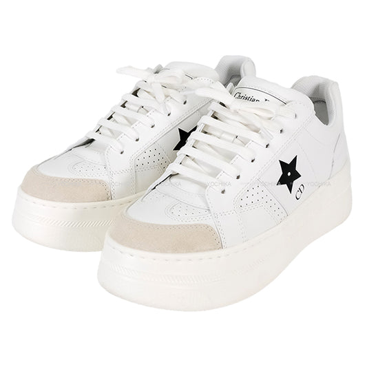 [Pre-loved] Dior sneakers Dior Star Platform Blanc (White) Calfskin/Suede Calfskin #36.5 KCK413CLD_S19W[LIKE NEW][Authentic]