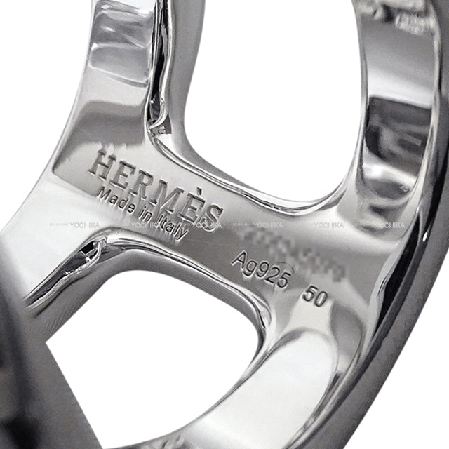 HERMES ring Osmose GM Silver Silver925 (SV925 Ag925) #50[EXCELLENT][Authentic]