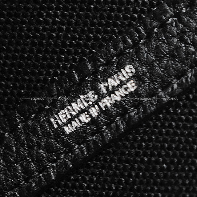 [Pre-loved] HERMES tote bag Garden File 28 PM Noir (Black) Toile Militaire/Veau Negonda Silver HW Stamp Z[LIKE NEW][Authentic]