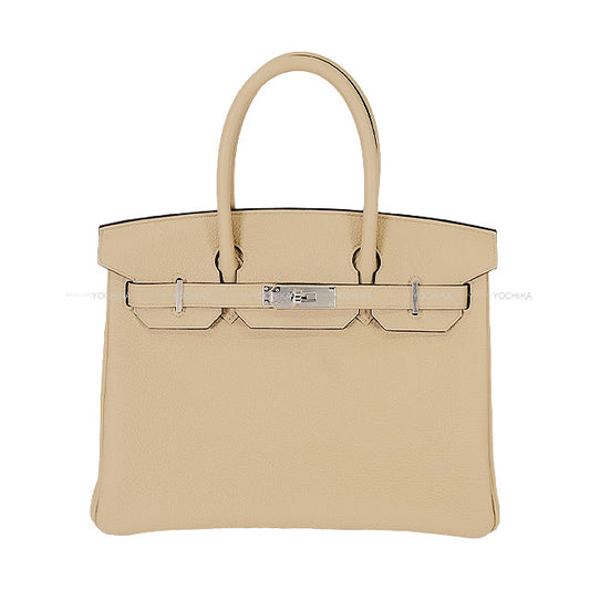 HERMES Handbag Birkin30 Trench Veau Togo Silver HW Stamp K[BRAND NEW][Authentic]