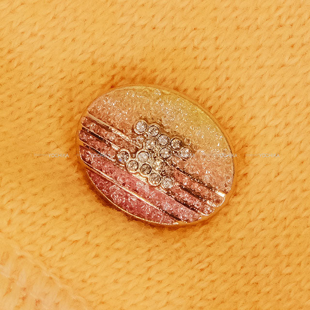 2024 Cruise Collection CHANEL Knit Coco Mark Star Heart Icon Design Gradation Sweatshirt Sweater Pink/Orange Cotton #40 P76509[EXCELLENT][Authentic]