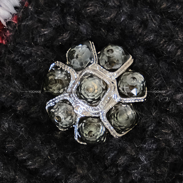 2023 Metiers d'Art Collection CHANEL Cardigan COCO button houndstooth long knit Bordeaux/Grey/Noir (Black) Cashmere/Wool #38 P76138[EXCELLENT][Authentic]