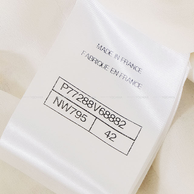 2024SS CHANEL Tailored jacket COCO Button Sequin Glitter Tweed Blanc (White)/Multicolor Nylon/Cotton/Polyester #42 P77288[EXCELLENT][Authentic]