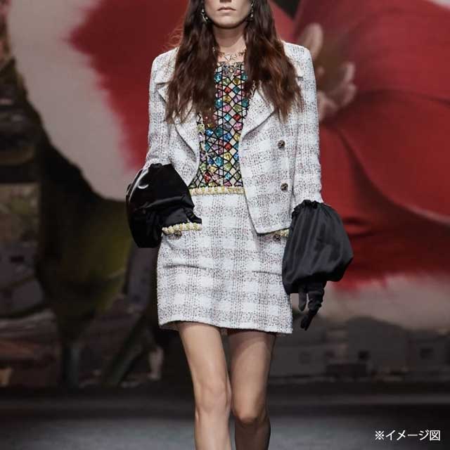 2024SS CHANEL Tailored jacket COCO Button Sequin Glitter Tweed Blanc (White)/Multicolor Nylon/Cotton/Polyester #42 P77288[EXCELLENT][Authentic]