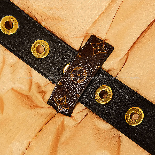 2022 LOUIS VUITTON Down jacket Padded coat with belt Beige Monogram Canvas #38 CA36929[EXCELLENT][Authentic]