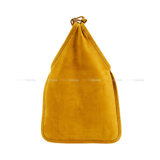 Miu Miu Runway Collection Suede Bag with Charm Mustard Yellow Sheep Leather 5BA295[BRAND NEW][Authentic]