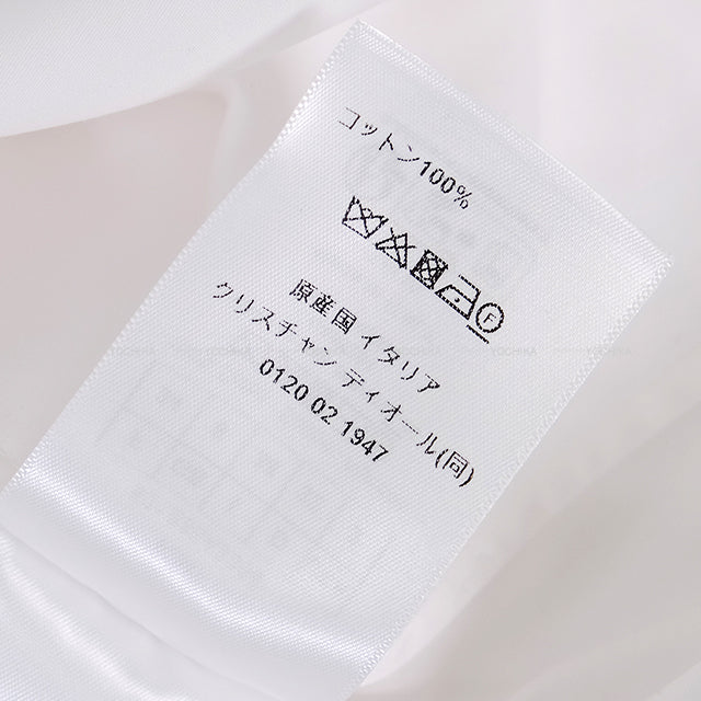 Dior Tops Logo Embroidery Off-Shoulder Blanc (White) Cotton #34 Length: 27" Shoulder width: 18.9" Sleeve length: 22" Side width: 20.5" 521B85A3356_X0100[BRAND NEW][Authentic]