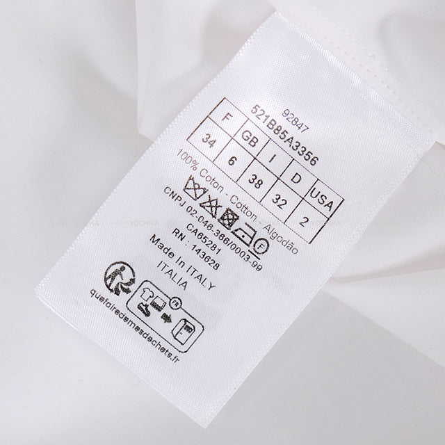 Dior Tops Logo Embroidery Off-Shoulder Blanc (White) Cotton #34 Length: 27" Shoulder width: 18.9" Sleeve length: 22" Side width: 20.5" 521B85A3356_X0100[BRAND NEW][Authentic]