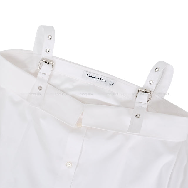 Dior Tops Logo Embroidery Off-Shoulder Blanc (White) Cotton #34 Length: 27" Shoulder width: 18.9" Sleeve length: 22" Side width: 20.5" 521B85A3356_X0100[BRAND NEW][Authentic]