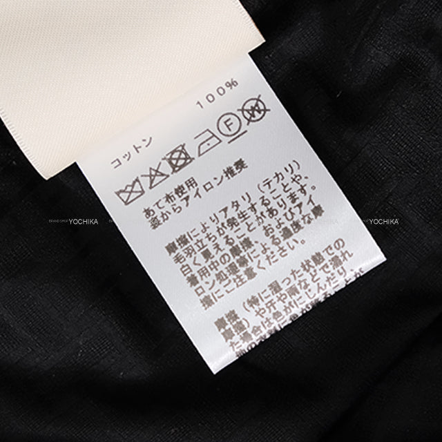 2025 SS NEW HERMES One‐piece dress Bohemian Short Dress Gauze Mosaic H Logo Noir (Black) Cotton #34 Silver HW[BRAND NEW][Authentic]