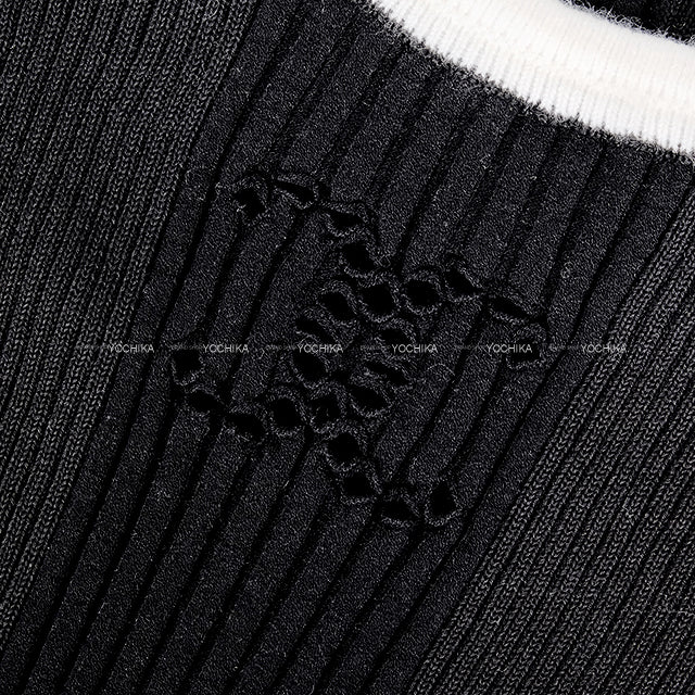 CHANEL Tank top COCO Mark Noir (Black)/Blanc (White) Cotton/Reyon #34 P78636[BRAND NEW][Authentic]