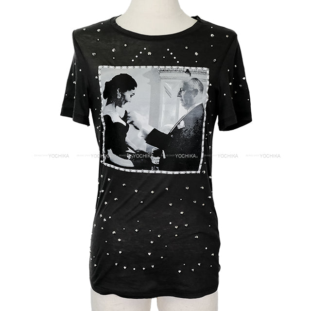 2025 Cruise Collection Dior Short sleeve t shirt Monsieur Dior Patchwork Studs Noir (Black) Cotton #M 513T31B4201[BRAND NEW][Authentic]