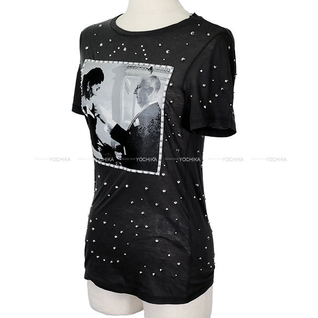 2025 Cruise Collection Dior Short sleeve t shirt Monsieur Dior Patchwork Studs Noir (Black) Cotton #M 513T31B4201[BRAND NEW][Authentic]