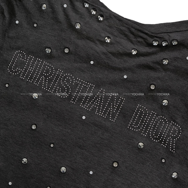 2025 Cruise Collection Dior Short sleeve t shirt Monsieur Dior Patchwork Studs Noir (Black) Cotton #M 513T31B4201[BRAND NEW][Authentic]