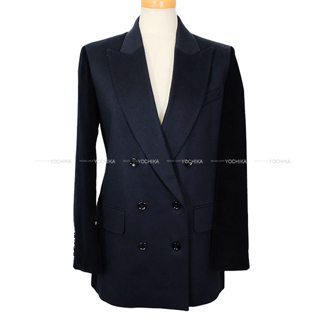MAX MARA Tailored jacket Set-Up Double Contrasting Panels Navy Camel Cotton #34 11-04-60242[EXCELLENT][Authentic]