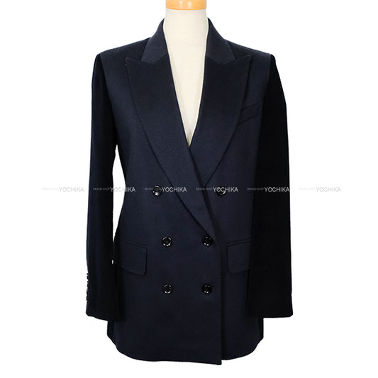 MAX MARA Tailored jacket Set-Up Double Contrasting Panels Navy Camel Cotton #34 11-04-60242[EXCELLENT][Authentic]