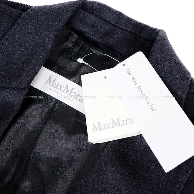 MAX MARA Tailored jacket Set-Up Double Contrasting Panels Navy Camel Cotton #34 11-04-60242[EXCELLENT][Authentic]