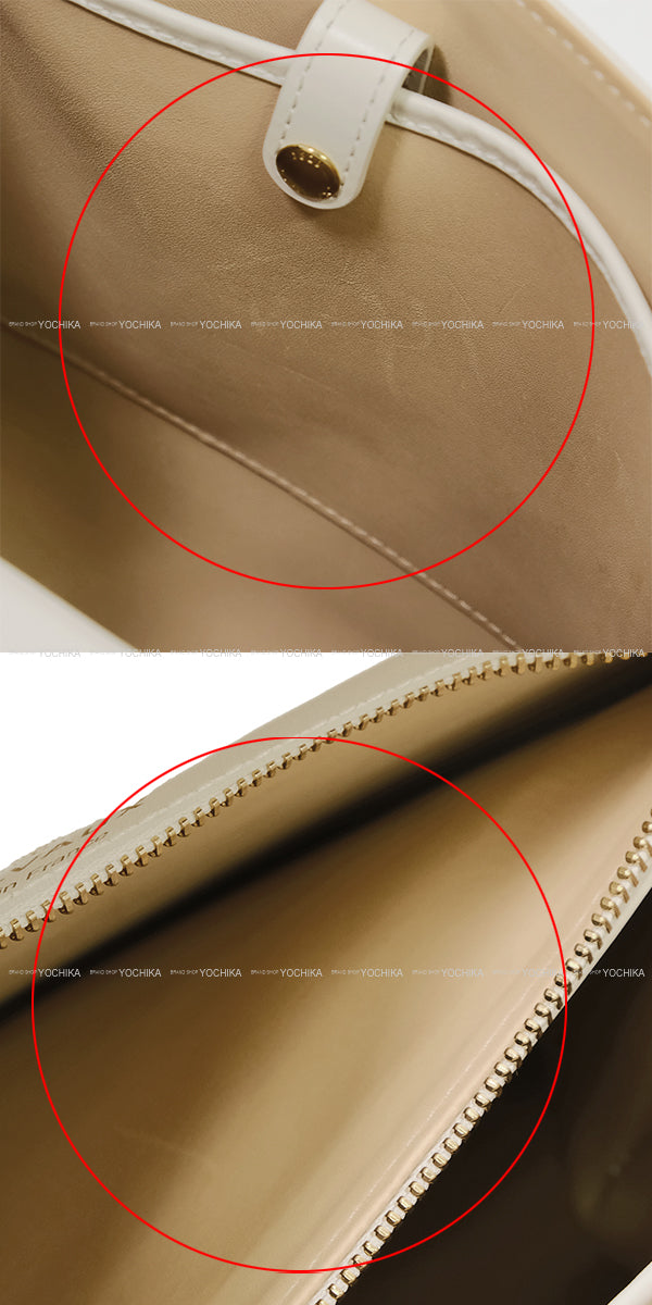 [Pre-loved] 2023SS Magritte Collection Delvaux Handbag Le Rumour MM White(Blanc)/Light Blue Box Calf Gold HW AA0558BRC0AZHDO[LIKE NEW][Authentic]