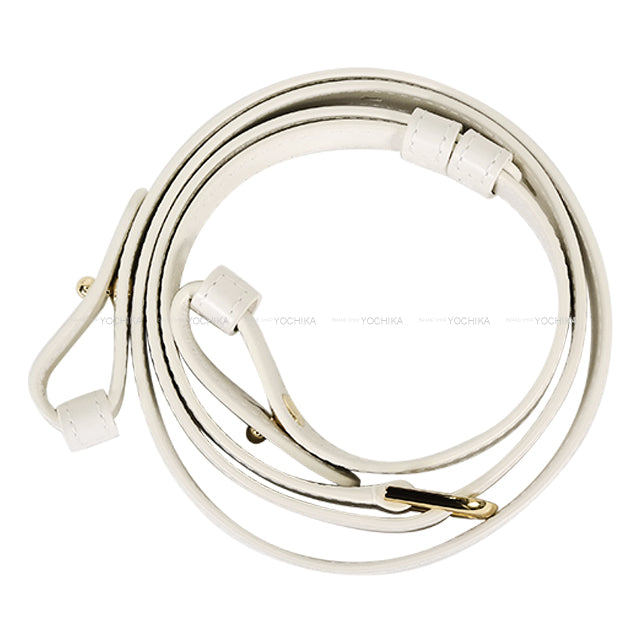 [Pre-loved] 2023SS Magritte Collection Delvaux Handbag Le Rumour MM White(Blanc)/Light Blue Box Calf Gold HW AA0558BRC0AZHDO[LIKE NEW][Authentic]