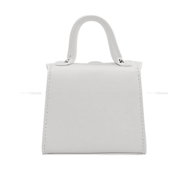 Delvaux bag charm Brillant mini Le Rumour Blanc (White)/Noir (Black) Box Calf AE0429AAM010DCM[EXCELLENT][Authentic]