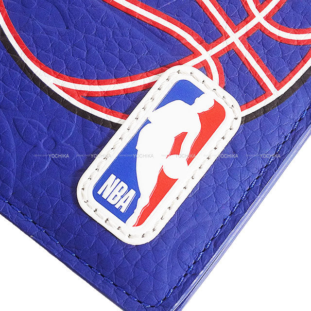 [Pre-loved] LOUIS VUITTON card holder organizer Do Posch NBA Blue Taurillon leather(Monogram) M81663[LIKE NEW][Authentic]