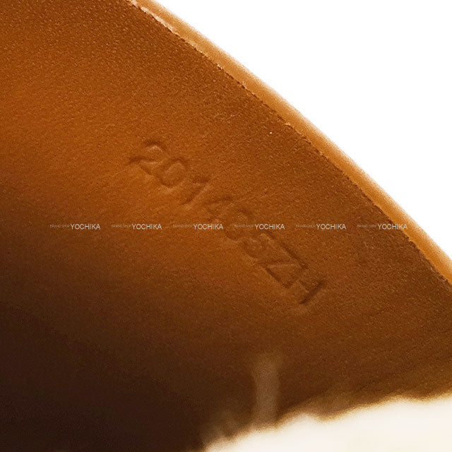 [Pre-loved] HERMES sandals Antigua Gold Calf/Raffia #43[USED SA][Authentic]