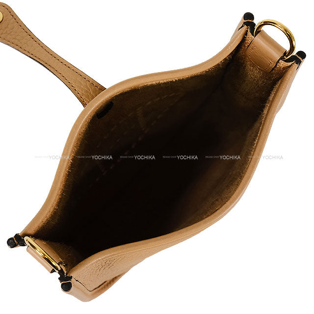 [Pre-loved] HERMES Shoulder bag Evelyne 16 TPM Amazon Maxi Quadrille Chai/Biscuit/Rouge H/Bleu Billard Taurillon Clemence Gold HW Stamp U[LIKE NEW][Authentic]