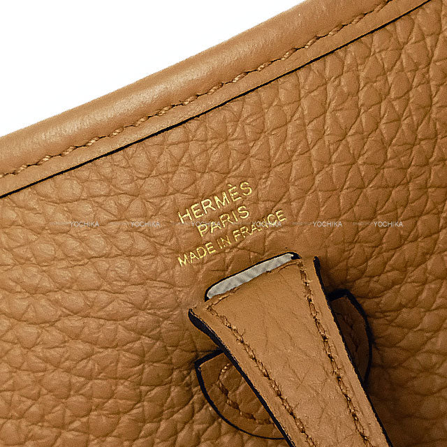 [Pre-loved] HERMES Shoulder bag Evelyne 16 TPM Amazon Maxi Quadrille Chai/Biscuit/Rouge H/Bleu Billard Taurillon Clemence Gold HW Stamp U[LIKE NEW][Authentic]