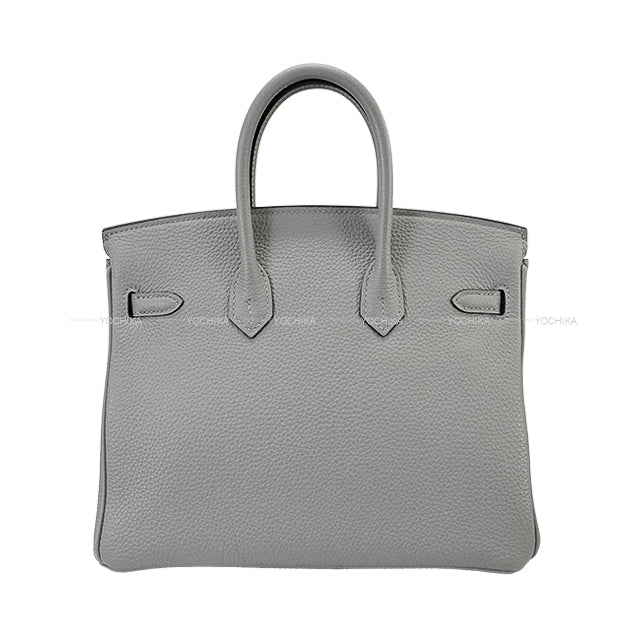 [Pre-loved] HERMES Handbag Birkin25 Gris Mouette Veau Togo Silver HW Stamp X[LIKE NEW][Authentic]
