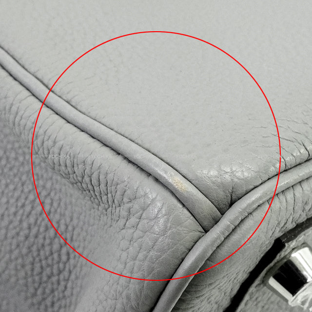 [Pre-loved] HERMES Handbag Birkin25 Gris Mouette Veau Togo Silver HW Stamp X[LIKE NEW][Authentic]