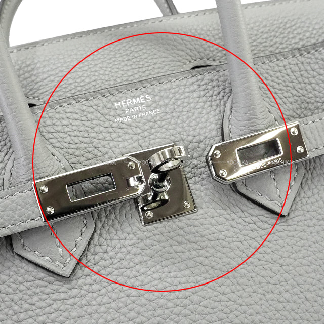 [Pre-loved] HERMES Handbag Birkin25 Gris Mouette Veau Togo Silver HW Stamp X[LIKE NEW][Authentic]