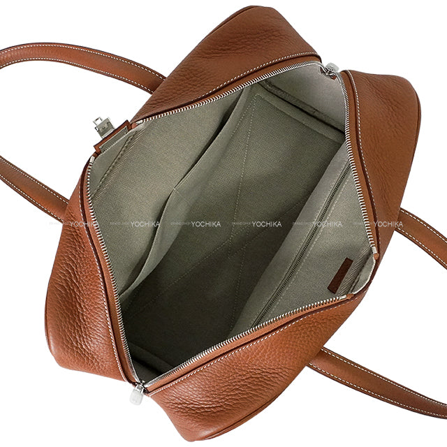 HERMES Shoulder bag Victoria 2 35 Gold Taurillon Clemence Silver HW Stamp W[BRAND NEW][Authentic]