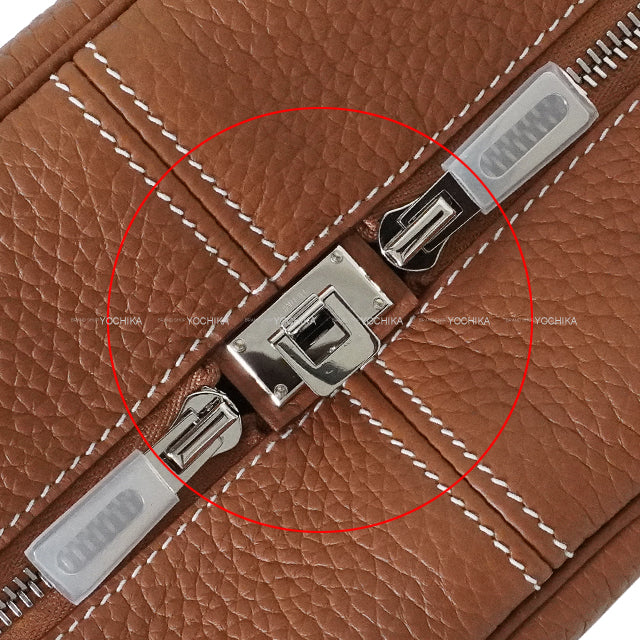 HERMES Shoulder bag Victoria 2 35 Gold Taurillon Clemence Silver HW Stamp W[BRAND NEW][Authentic]