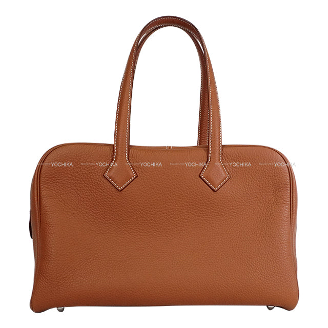 HERMES Shoulder bag Victoria 2 35 Gold Taurillon Clemence Silver HW Stamp W[BRAND NEW][Authentic]