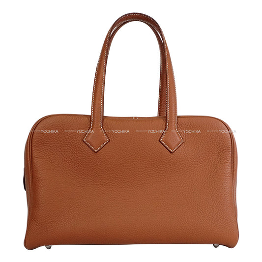 HERMES Shoulder bag Victoria 2 35 Gold Taurillon Clemence Silver HW Stamp W[BRAND NEW][Authentic]