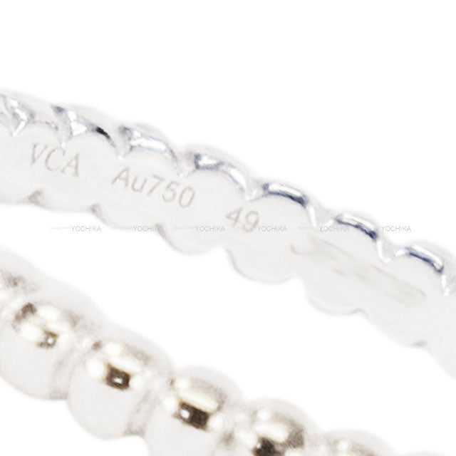 [Pre-loved] Van Cleef & Arpels ring Perlee Small White Gold 18KWG #49 VCARN31749[LIKE NEW][Authentic]