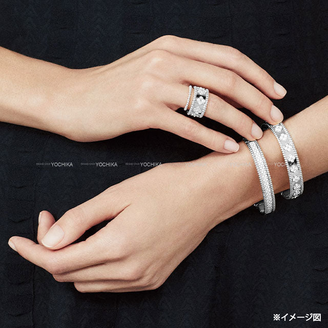 [Pre-loved] Van Cleef & Arpels ring Perlee Small White Gold 18KWG #49 VCARN31749[LIKE NEW][Authentic]