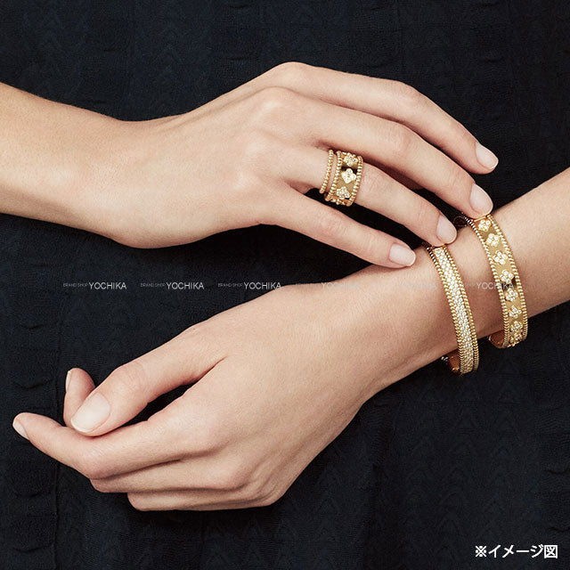 [Pre-loved] Van Cleef & Arpels ring Perlee Small Yellow Gold K18YG #47 VCARN95Q47[LIKE NEW][Authentic]