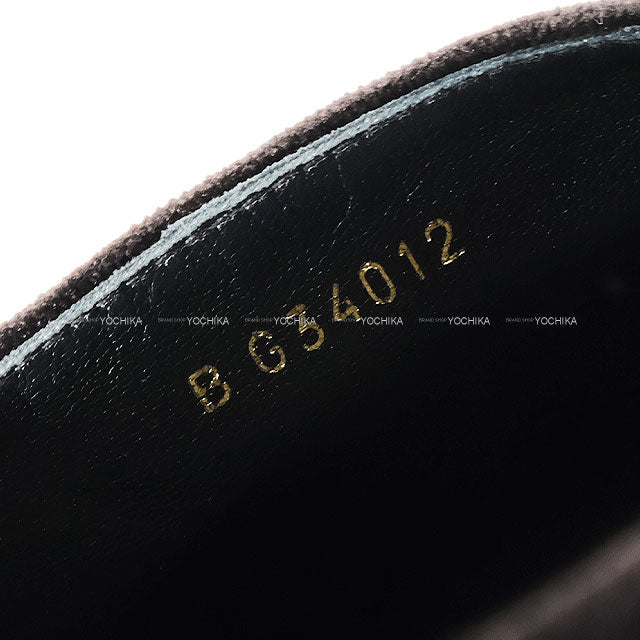 [Pre-loved] CHANEL Flat Espadrille Logo Noir (Black) Suede #37 Gold HW G34012[LIKE NEW][Authentic]