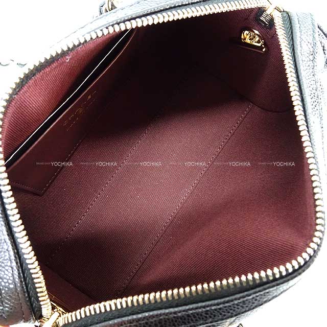 CHANEL Shoulder bag Mini Boston Matelasse 2WAY COCO mark Noir (Black) Bordeaux Graind Calf(Caviarskin) Champagne Gold HW AP4474[EXCELLENT][Authentic]