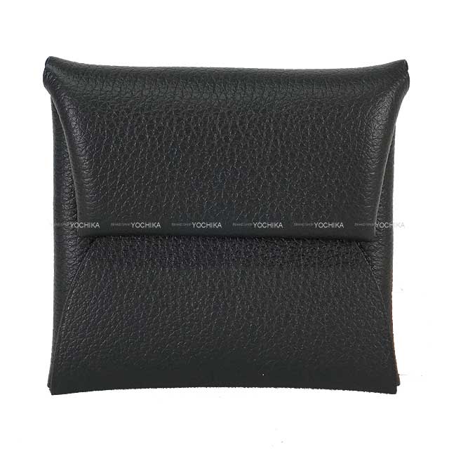 HERMES change purse Bastia Plomb Evercolor Silver HW Stamp B[EXCELLENT][Authentic]