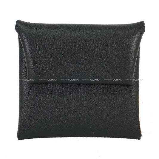 HERMES change purse Bastia Plomb Evercolor Silver HW Stamp B[EXCELLENT][Authentic]