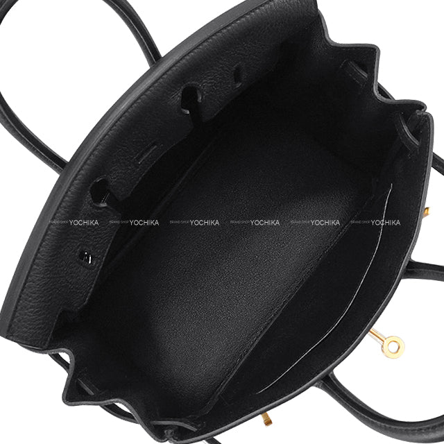 HERMES Handbag Birkin25 Noir (Black) Veau Togo Mat Gold HW Stamp K[BRAND NEW][Authentic]