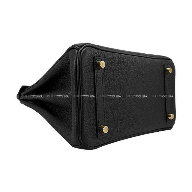 HERMES Handbag Birkin25 Noir (Black) Veau Togo Mat Gold HW Stamp K[BRAND NEW][Authentic]