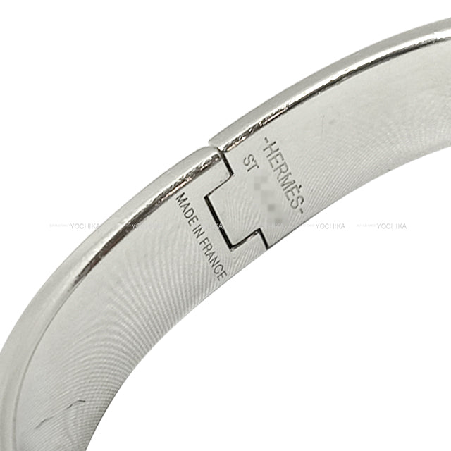[Pre-loved] HERMES bracelet Click Anneau #ST Noir (Black) Enameled/silver plated[USED SA][Authentic]