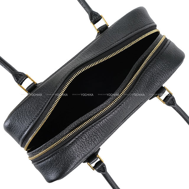 HERMES Handbag Plume Mini Noir (Black) Chevre Mysore Gold HW Stamp W[BRAND NEW][Authentic]