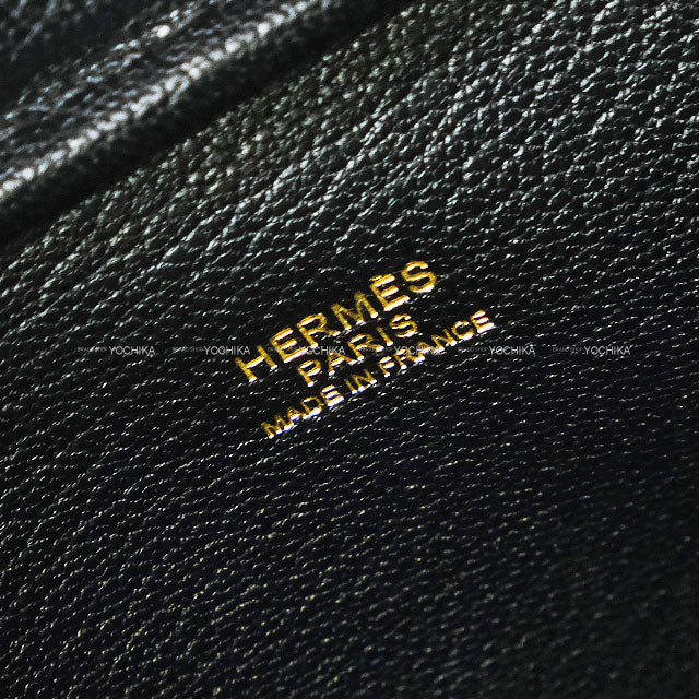 HERMES Handbag Plume Mini Noir (Black) Chevre Mysore Gold HW Stamp W[BRAND NEW][Authentic]